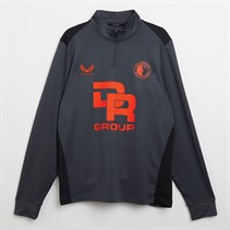 Castore Dames FR Feyenoord Trainingsjack 1/4 Rits Zwart/Kaviaar