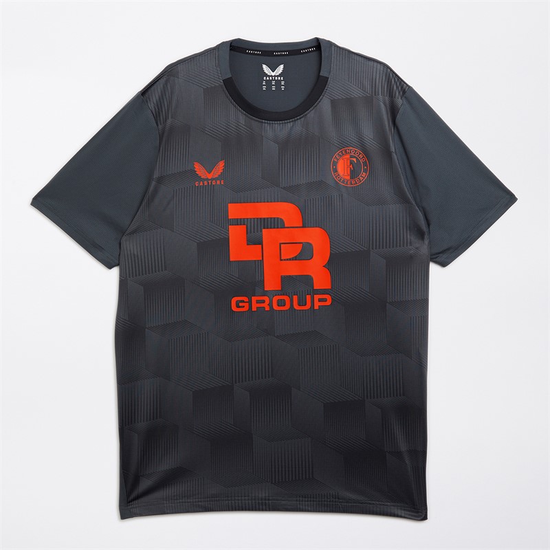 Castore Heren FR Feyenoord Coaches Sports Performance Tops Grijs