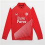 Castore Junior FR Feyenoord Home Pre Match 1/4 Zip Top kolor Flame Scarlet/Brilliant White