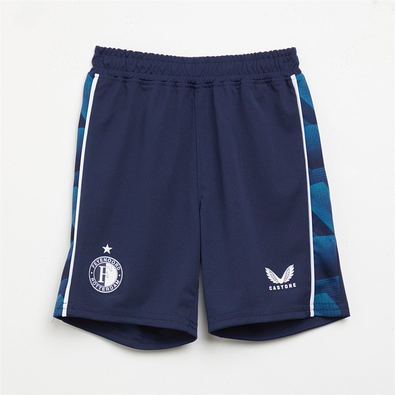 Castore Mini-tenue de match extérieure Feyenoord junior - Bleu Marine/blanc éclatant