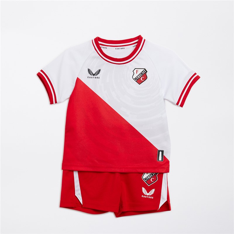 Castore spædBørn FC Utrecht Hjemme Baby Sæt Kinesisk Rød/Lysende Hvid