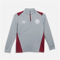 Castore Junior AVFC Aston Villa Coaches Pre-Season 1/4 Zip Top Tradewinds/Rhododendron