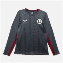 Castore Womens AVFC Aston Villa Coaches Long Sleeve Training Top Ebony/Rhododendron