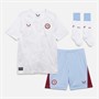 Castore Kids AVFC Aston Villa 23/24 Away Mini Kit Brilliant White/Serenity/Rhododendron