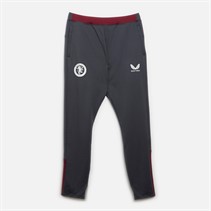 Castore Mens AVFC Aston Villa Coaches Training Pants Ebony/Rhododendron