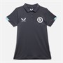 Castore Womens AVFC Aston Villa Coaches Travel Polo Ebony/Sky Blue