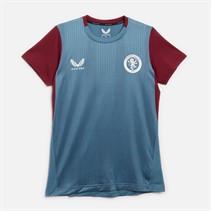 Castore Womens AVFC Aston Villa Players Mid-Season Training Jersey Bluestone/Rhododendron