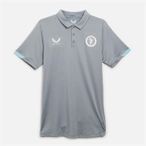 Castore Mens AVFC Aston Villa Coaches Travel Polo Tradewinds/Sky Blue