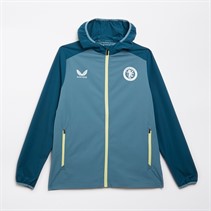 Castore Mens AVFC Aston Villa Players Hooded Travel Jacket Bluestone/Deep Dive