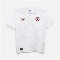 Castore Junior AVFC Aston Villa 23/24 Away Jersey No Sponser Brilliant White/Serenity