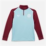 Castore Junior AVFC Aston Villa Players Pre-Season 1/4 Zip Top Sky Blue/Rhododenron