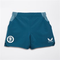 Castore Womens AVFC Aston Villa Players Travel Shorts Deep Dive/Bluestone