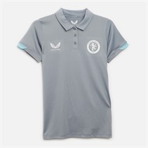 Castore Womens AVFC Aston Villa Coaches Travel Polo Tradewinds/Sky Blue