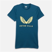Castore Womens AVFC Aston Villa Players Travel Logo T-Shirt Deep Dive