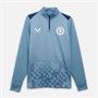 Castore Womens AVFC Aston Villa Third Matchday 1/4 Zip Top Blue Shadow/Blue Depths