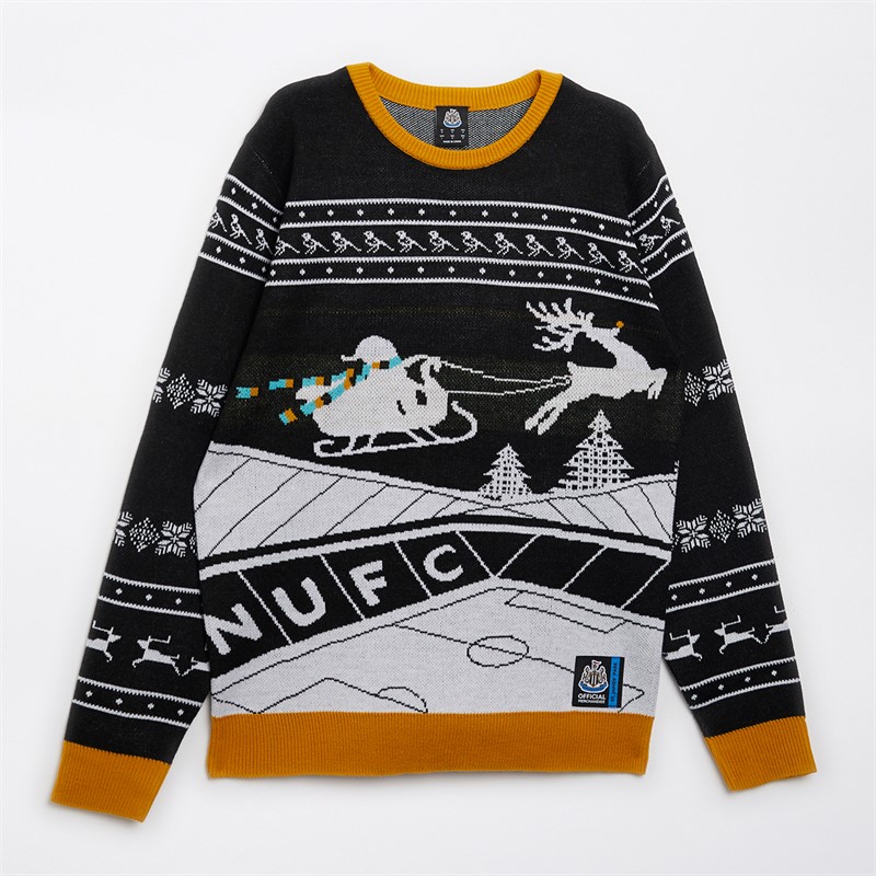 Castore Mens NUFC Newcastle United Christmas Jumper Black