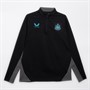 Castore Mens NUFC Newcastle United 1/4 Zip Top Black/Grey