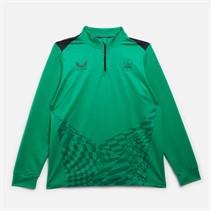 Castore Mens NUFC Newcastle United Away Matchday 1/4 Zip Top Caviar/Green