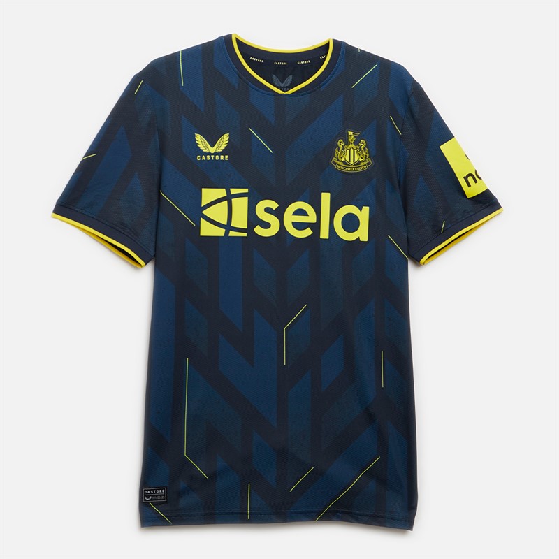 Castore Mens NUFC Newcastle United Pro Third 23/24 Jersey Carbon/Blazing Yellow