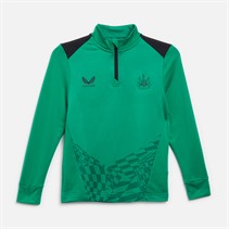 Castore Junior NUFC Newcastle United Away Matchday 1/4 Zip Top Caviar/Brilliant White