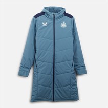 Castore Mens NUFC Newcastle United Players Long Bench Jacket Bluestone/Peacoat