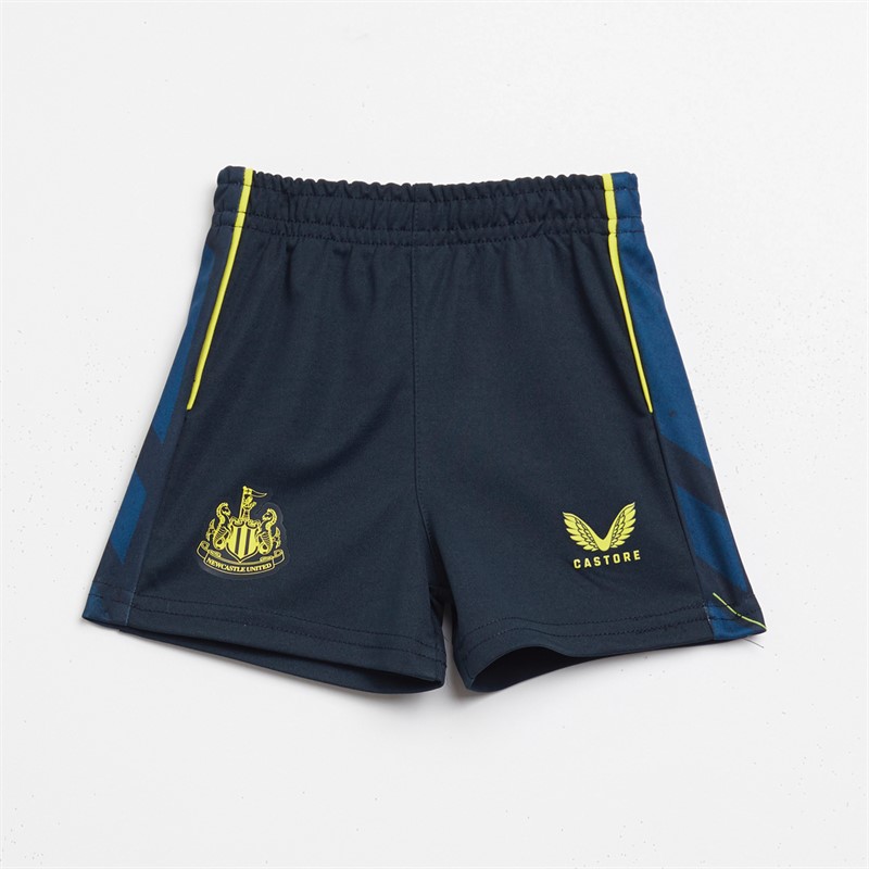 Castore Infant NUFC Newcastle United Third 23/24 Baby Mini Kit Carbon/Blazing Yellow/Brilliant White