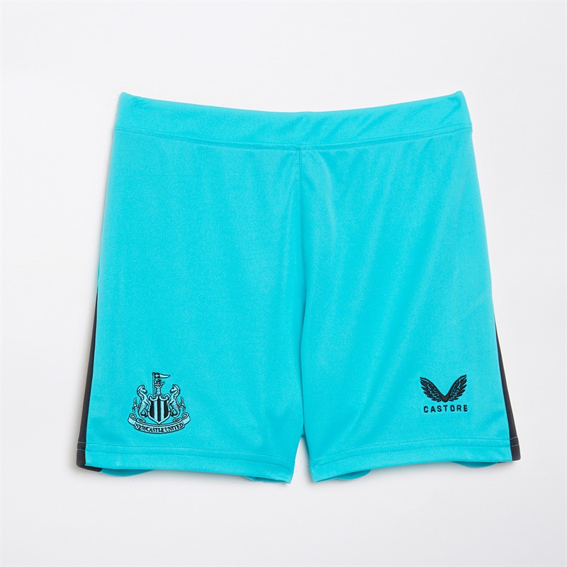 Castore Junior NUFC Newcastle United Away 23/24 Goalkeeper Shorts Scuba Blue/Caviar