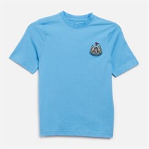 Castore Junior NUFC Newcastle United Core Cotton T-Shirt Azure Blue