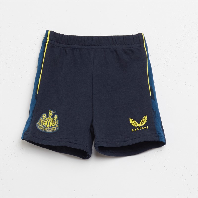 Castore Infant NUFC Newcastle United Third 23/24 New Born Mini Kit No Sponsor Carbon/Blazing Yellow/Brilliant White
