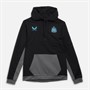 Castore Mens NUFC Newcastle United Tech Fleece Hoodie Caviar/Lava Smoke
