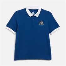 Castore Junior NUFC Newcastle United Heritage Pique Polo Navy Peony