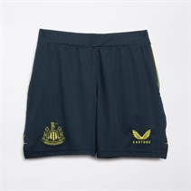 Castore Womens NUFC Newcastle United Third 23/24 Shorts Carbon/Blazing Yellow