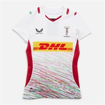 Castore Womens Harlequins FC 23/24 Pro Away Jersey Brilliant White/Jester Red