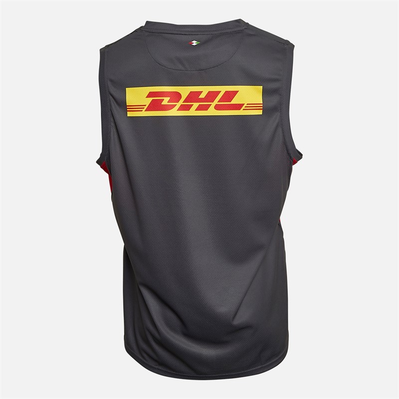 Castore Mens Harlequins FC Training Vest Ebony/Jester Red/Sky Blue