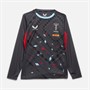 Castore Womens Harlequins FC Long Sleeve Training Top Ebony/Jester Red/Sky Blue