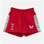 Castore Womens Harlequins FC 23/24 Away Rugby Shorts Jester Red/Brilliant White