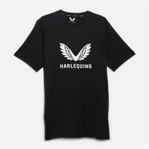 Castore Mens Harlequins FC Cotton Logo T-Shirt Caviar