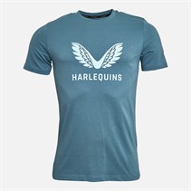 Castore Mens Harlequins FC Cotton Logo T-Shirt Bluestone