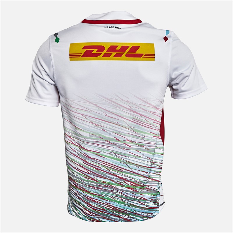 Castore Mens Harlequins FC 23/24 Away Jersey Brilliant White/Jester Red