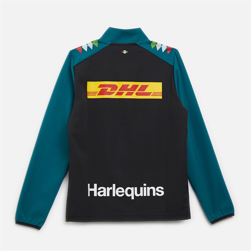 Castore Womens Harlequins FC Travel Jacket Caviar/Chesapeake Bay