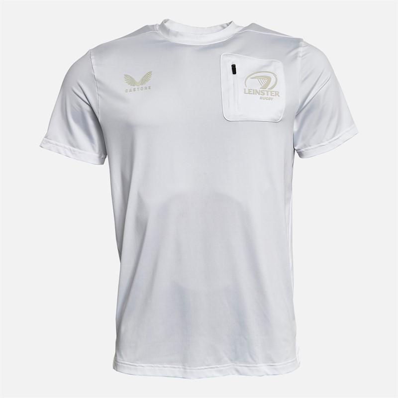 Castore Mens Leinster Rugby T-Shirt Brilliant White
