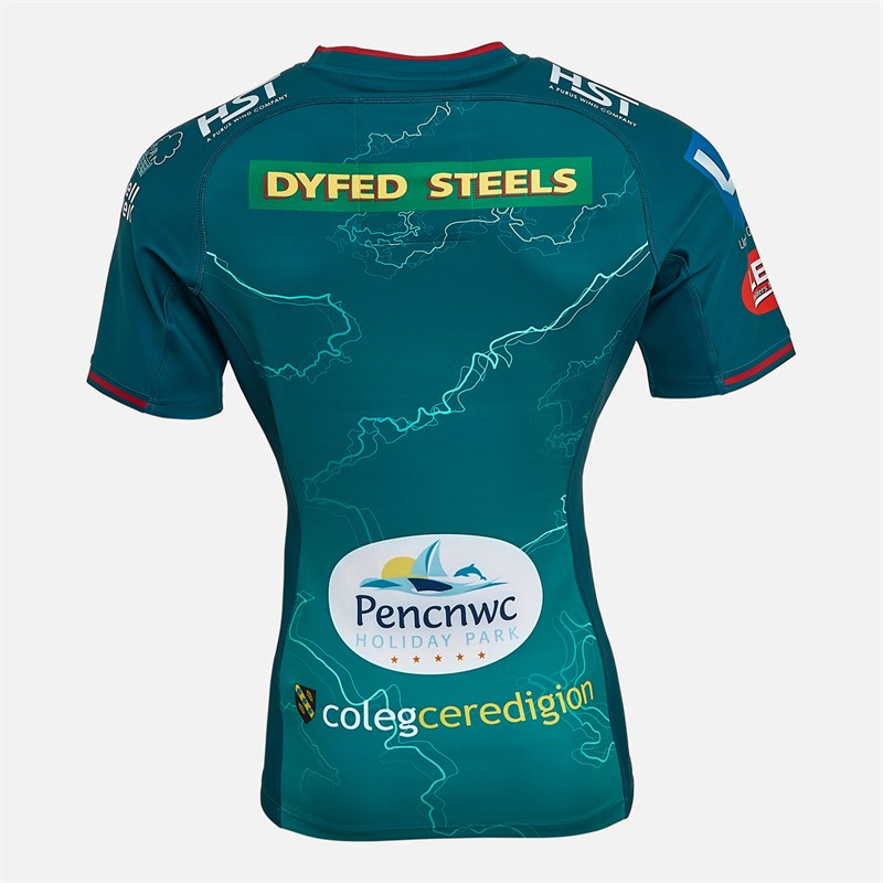 Castore Mens Scarlets 23/24 Pro Away Jersey Blue Coral/Pagoda Blue