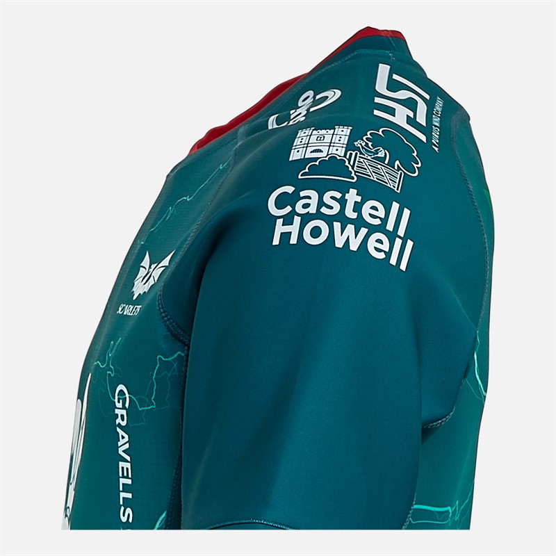 Castore Mens Scarlets 23/24 Pro Away Jersey Blue Coral/Pagoda Blue