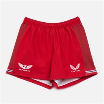 Castore Womens Scarlets 23/24 Pro Home Rugby Shorts Scarlet/Scarlet Sage