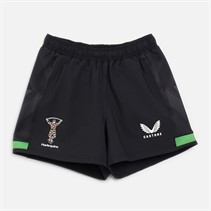 Castore Womens Harlequins FC 23/24 Home Rugby Shorts Caviar/Classic Green