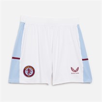Castore Womens AVFC Aston Villa Pro Home Shorts Brilliant White/Rhododendron/Serenity