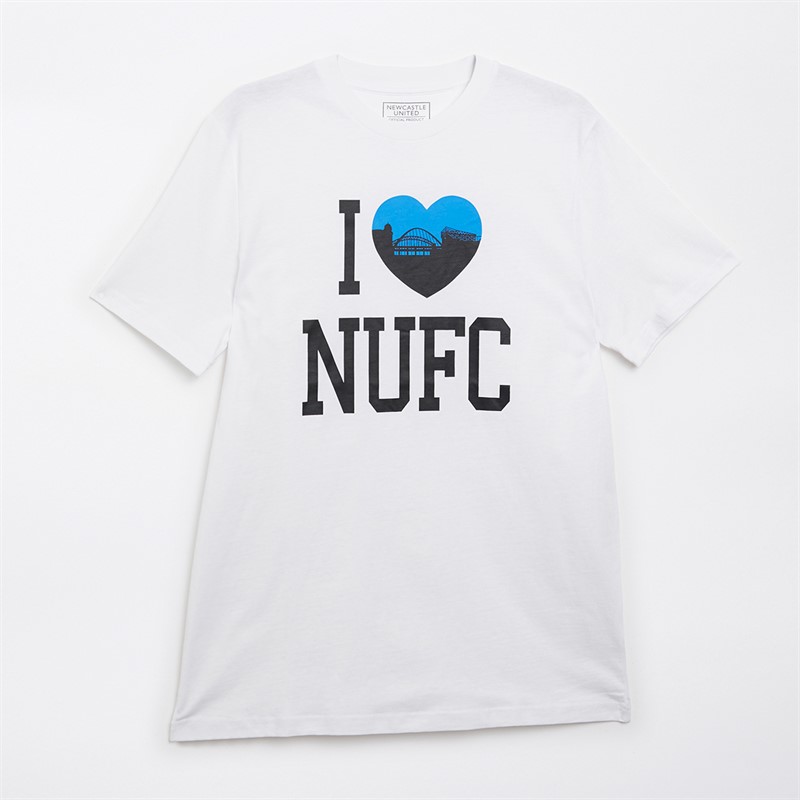 Castore Mens NUFC Newcastle United Heart T-Shirt White