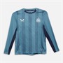 Castore Junior NUFC Newcastle United Players Training Long Sleeve T-Shirt Bluestone/Peacoat