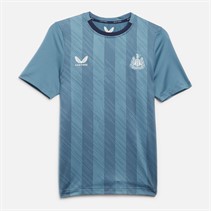 Castore Junior NUFC Newcastle United Players Training Short Sleeve T-Shirt Bluestone/Peacoat