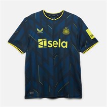 Castore Mens NUFC Newcastle United Pro Third Short Sleeve Shirt Carbon/Blazing Yellow